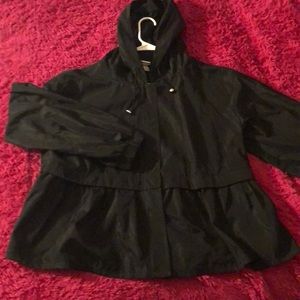 Black rain jacket
